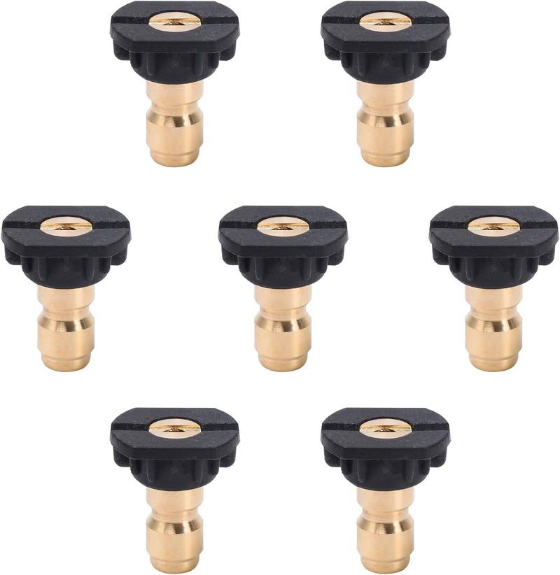 VIPRUSH Pressure Washer Tips, 7 Pack Power Washer Soap Nozzles, 65 Degree Black, 1/4 Inch Quick Connect, 4000 PSI - Image 1